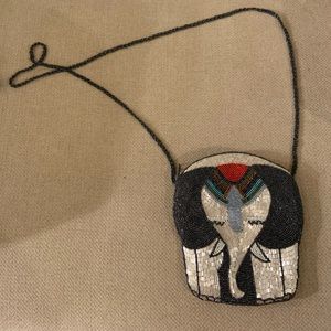 Small Elephant Novelty Purse, Hand-Beaded